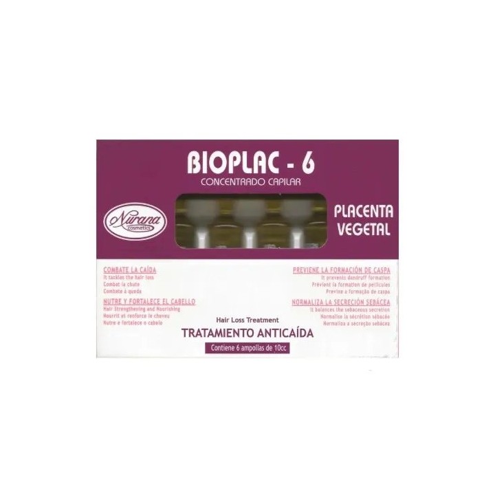 Nurana Bioplac-6 Anti Hair Loss Treatment Ampoules 6x10ml - unisex - Teknashop Ltd