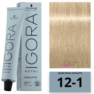Schwarzkopf Igora Royal Highlifts Ash 12-1 60ml - unisex - Teknashop Ltd