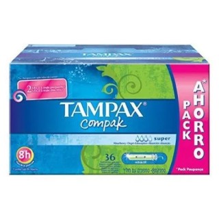 Tampax Compak Tampón Super 36 U - unisex - Teknashop Ltd