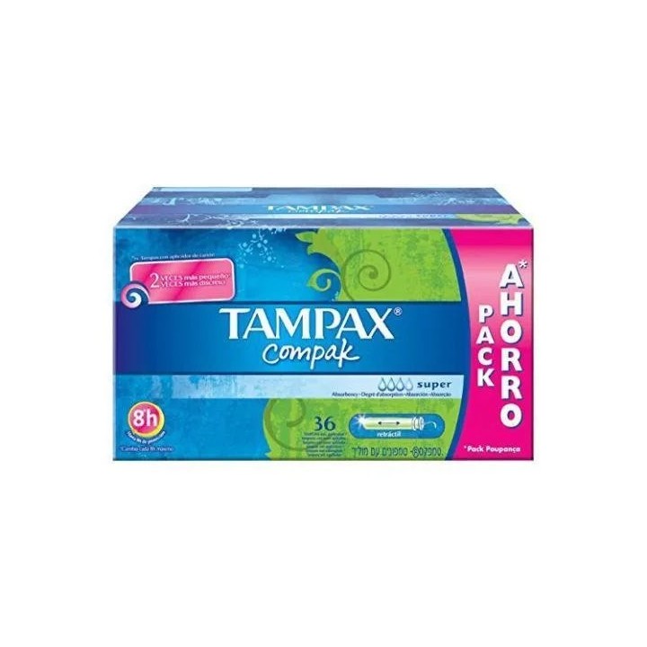 Tampax Compak Tampón Super 36 U - unisex - Teknashop Ltd