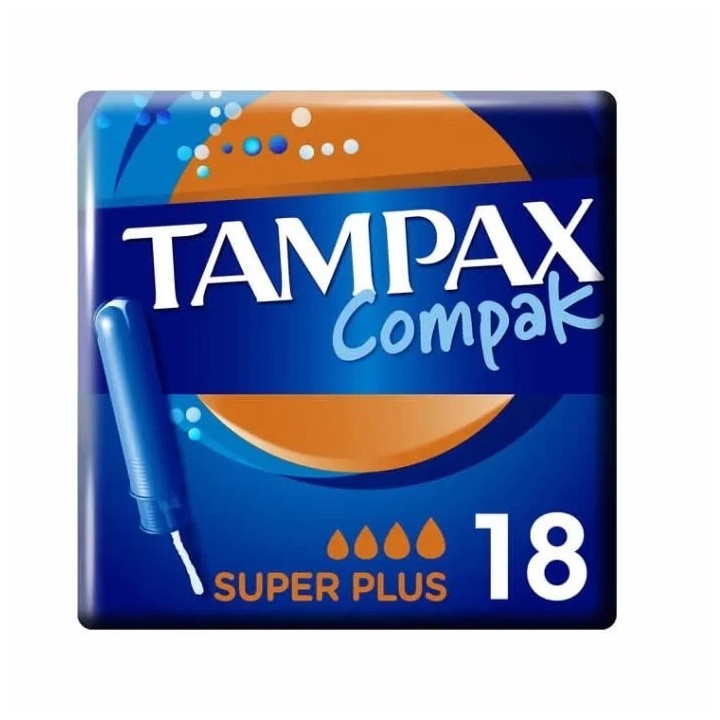 Tampax Compak Super Plus 18 Units - unisex - Teknashop Ltd