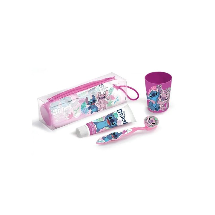 Disney Neceser Stitch Bucal Denttifrico Cepillo Dental Vasito - unisex - Teknashop Ltd