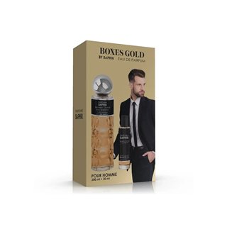 Saphir Boxes Gold Edp Spray 200ml 30ml Sets - unisex - Teknashop Ltd