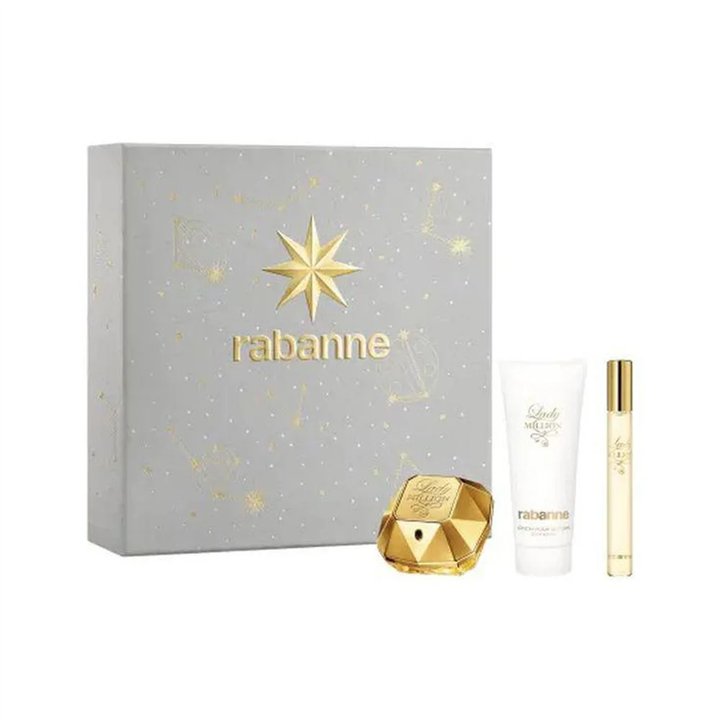 Paco Rabanne Lady Million Eau Parfum 50ml Leche Corporal 75ml Eau Parfum 10ml - unisex - Teknashop Ltd