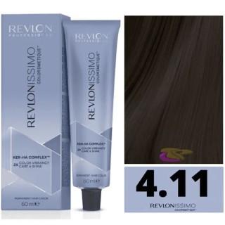 Revlon Revlonissimo Colorsmetique 4,11 Medium Chestnut Intense Ash 60ml - unisex - Teknashop Ltd