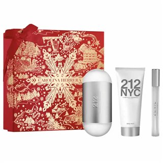 Carolina Herrera 212 Nyc Eau De Toilette Spray 100ml Set 3 Pieces - woman - Teknashop Ltd