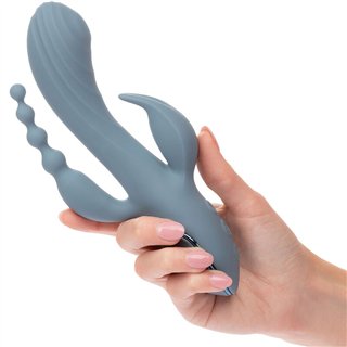 CALEXOTICS - VIBRATOR TRIPLE ECSTASY GREY - D-239393 - Teknashop Ltd