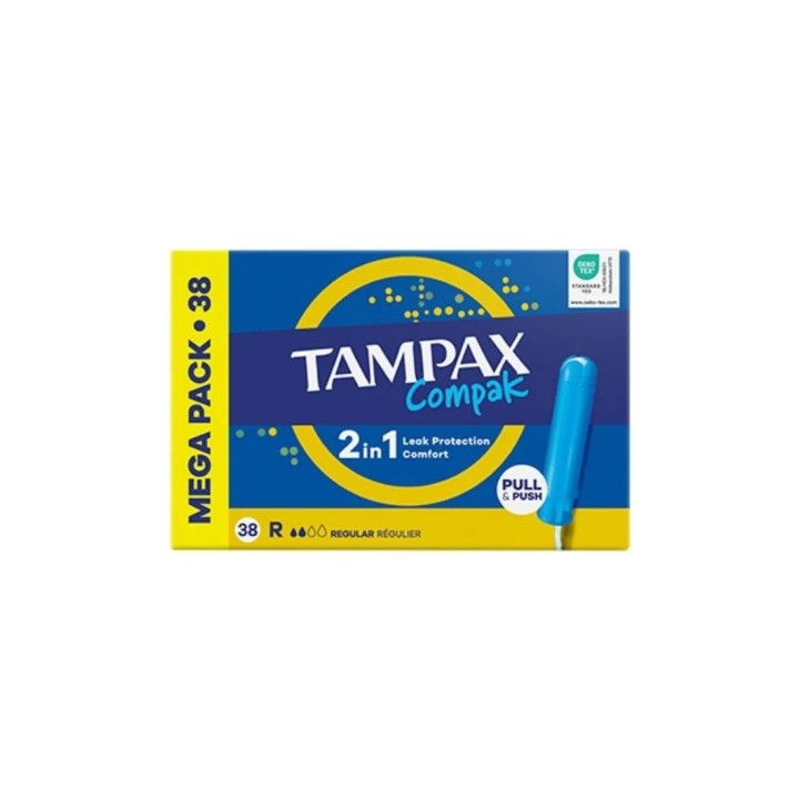 Tampax Compak Tampón Regular 38 U - unisex - Teknashop Ltd