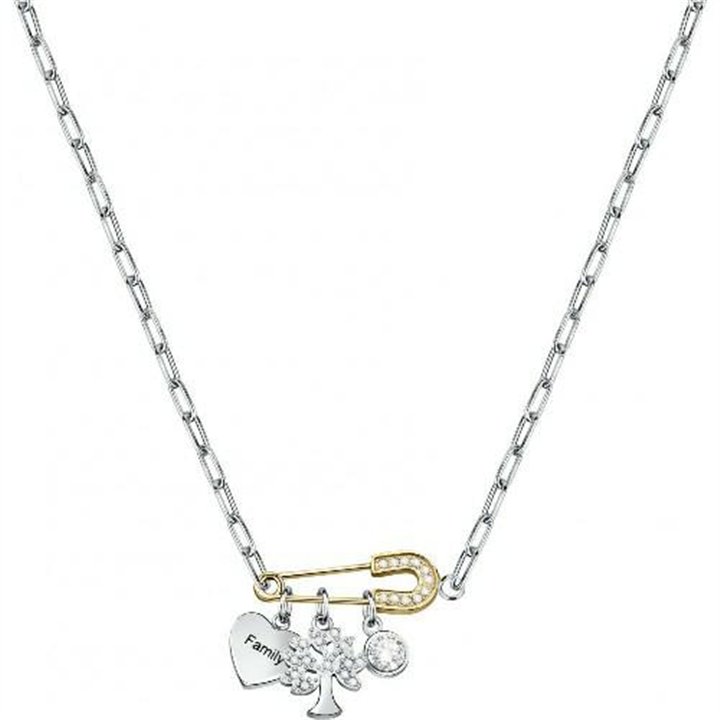 LA PETITE STORY NECKL.SAFETY PIN YG+TREE OF LIFE WITH CZ - LPS10ASF01 - Teknashop Ltd