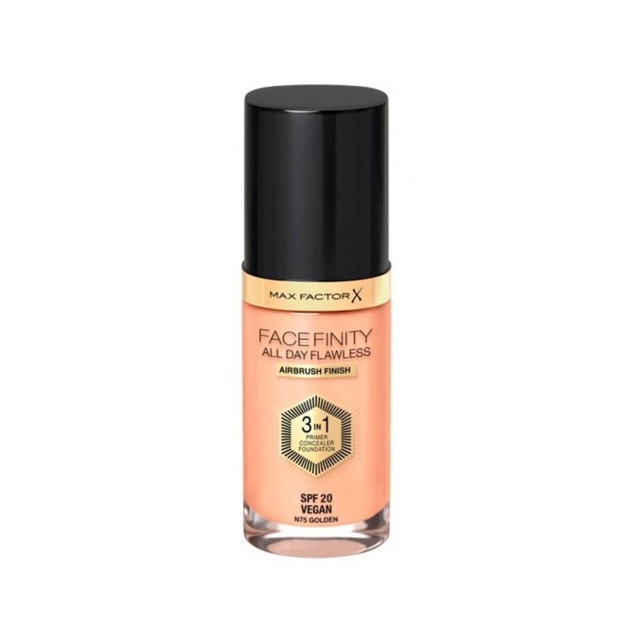 Max Factor Facefinity 3in1 Primer, Concealer y Foundation 75-Golden 30ml - unisex - Teknashop Ltd