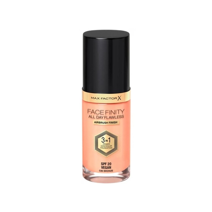 Max Factor Facefinity 3in1 Primer, Concealer y Foundation 80-Bronze 30ml - unisex - Teknashop Ltd