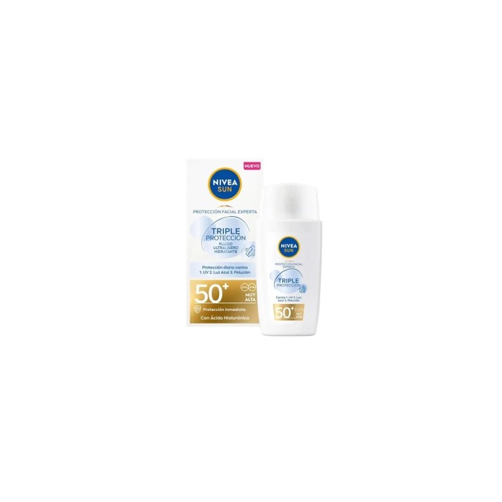 Nivea Sun Triple Proteccion Fluido Ultraligero Facial Spf50 40ml - unisex - Teknashop Ltd