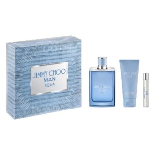 Jimmy Choo Man Aqua Eau De Toilette Spray 100ml Set 3 Pieces - unisex - Teknashop Ltd