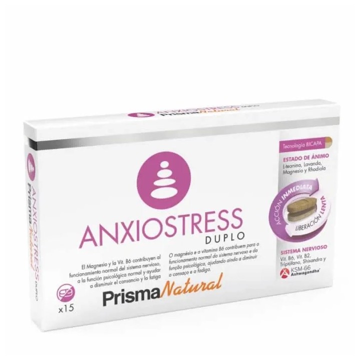 Prisma Natural Anxiostress Duplo 15 Bilayer Tablets - unisex - Teknashop Ltd