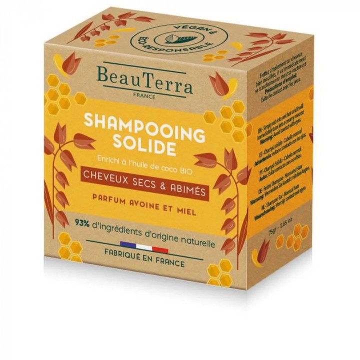 Beauterra Solide Champú De Avena y Miel 75g - unisex - Teknashop Ltd