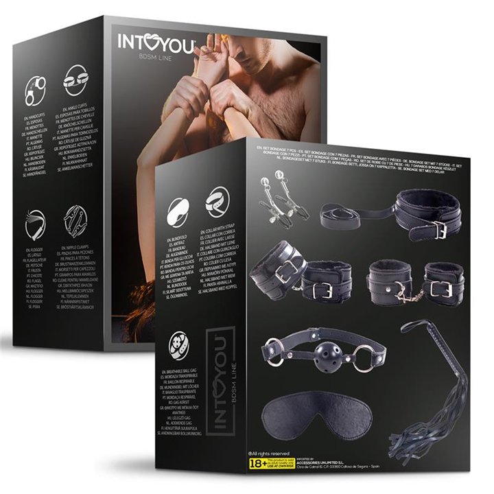 7 Pcs Bondage Set Furry Kit - IB-046 - Teknashop Ltd