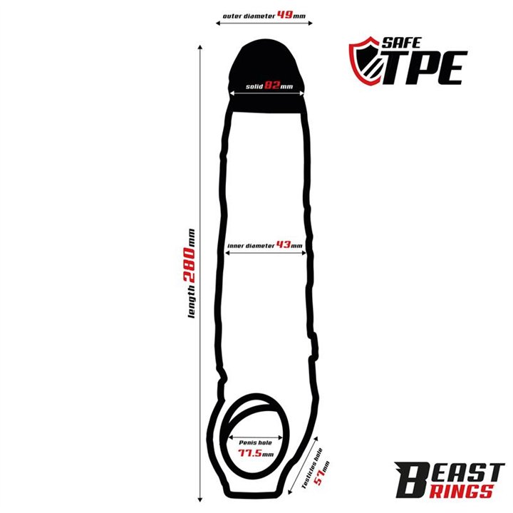 Penis Sleeve 28 cm - BR-216 - Teknashop Ltd