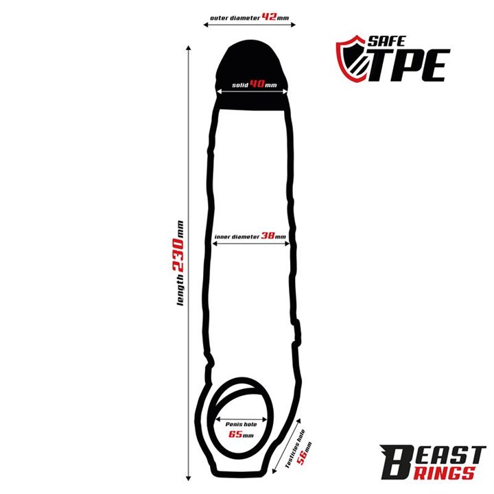 Penis Sleeve 23 cm - BR-215 - Teknashop Ltd