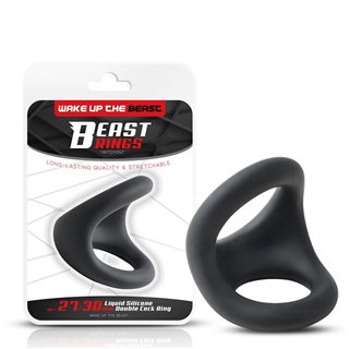 Double Penis Ring Liquid Silicone 27/30 mm - BR-213 - Teknashop Ltd