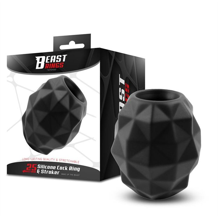 Penis Ring and Stroker Liquid Silicone 25 mm - BR-212 - Teknashop Ltd