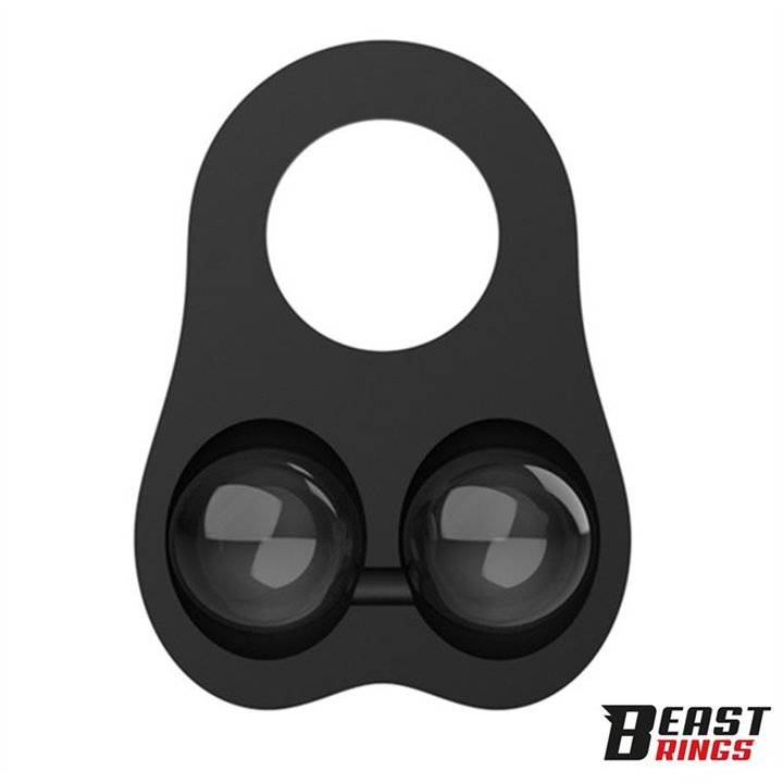 Penis Ring with Glass Balls Liquid Silicone 30 mm - BR-211 - Teknashop Ltd