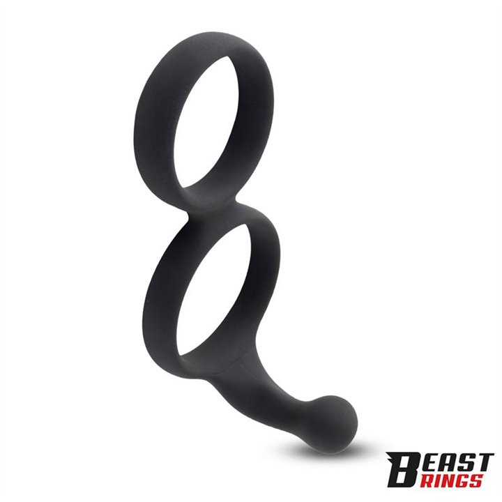 Double Penis Ring Solid Silicone 50/40 mm - BR-208 - Teknashop Ltd