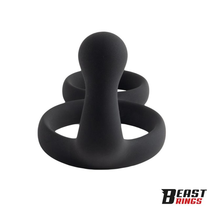 Double Penis Ring Solid Silicone 50/40 mm - BR-208 - Teknashop Ltd