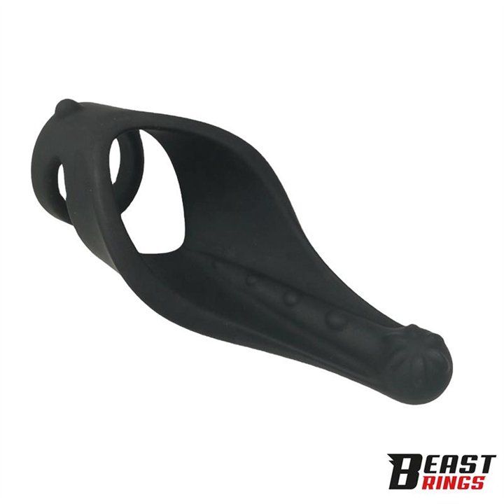 Double Penis Ring Solid Silicone 37/45 mm - BR-206 - Teknashop Ltd
