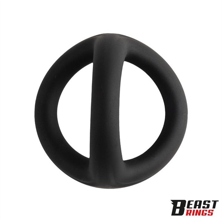 Triple Cock Ring Solid Silicone 44/38/35 mm  Size M - BR-204 - Teknashop Ltd
