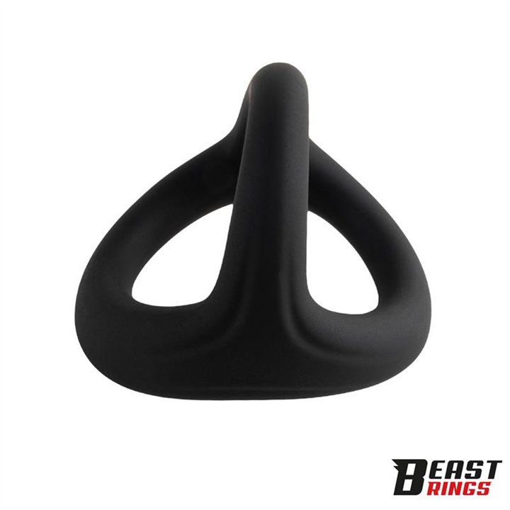 Triple Cock Ring Solid Silicone 44/38/35 mm  Size M - BR-204 - Teknashop Ltd