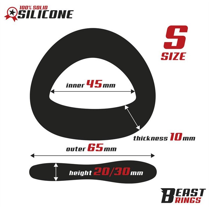 Penis Ring Solid Silicone 45 mm Size S - BR-190 - Teknashop Ltd