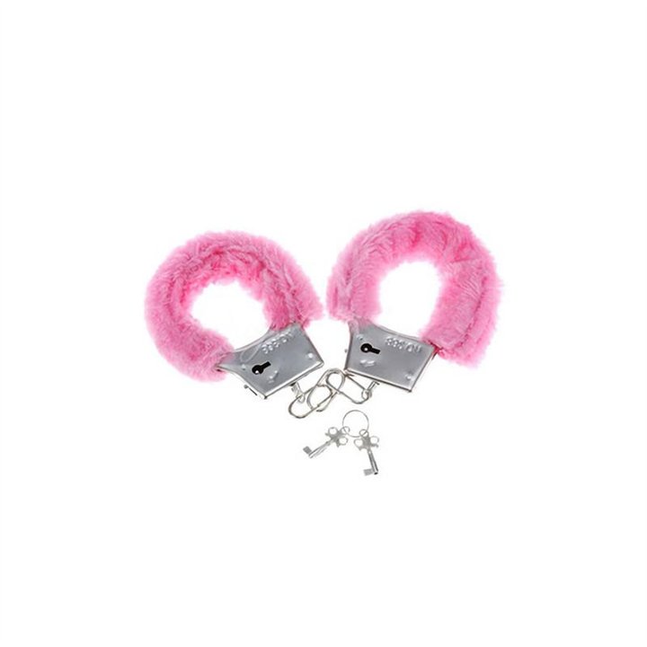 Handcuffs with Fur Pink - 8412345035654 - Teknashop Ltd