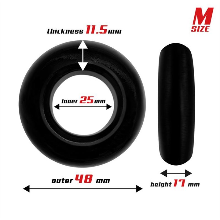 Set of 3 Cock Rings Flexible Black - BR-773 - Teknashop Ltd