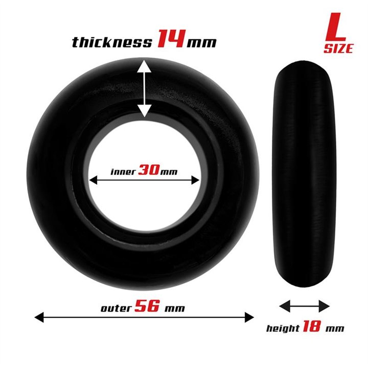 Set of 3 Cock Rings Flexible Black - BR-773 - Teknashop Ltd