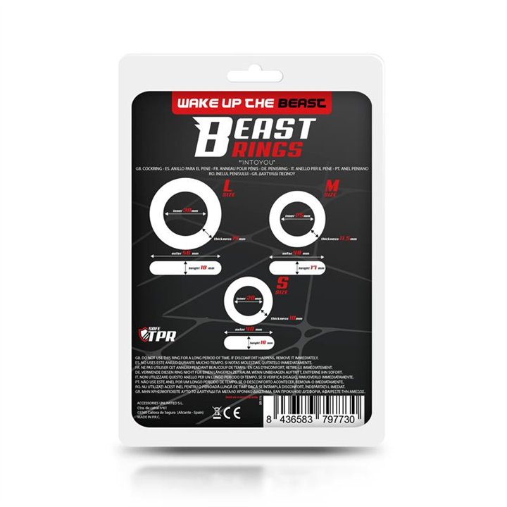 Set of 3 Cock Rings Flexible Black - BR-773 - Teknashop Ltd