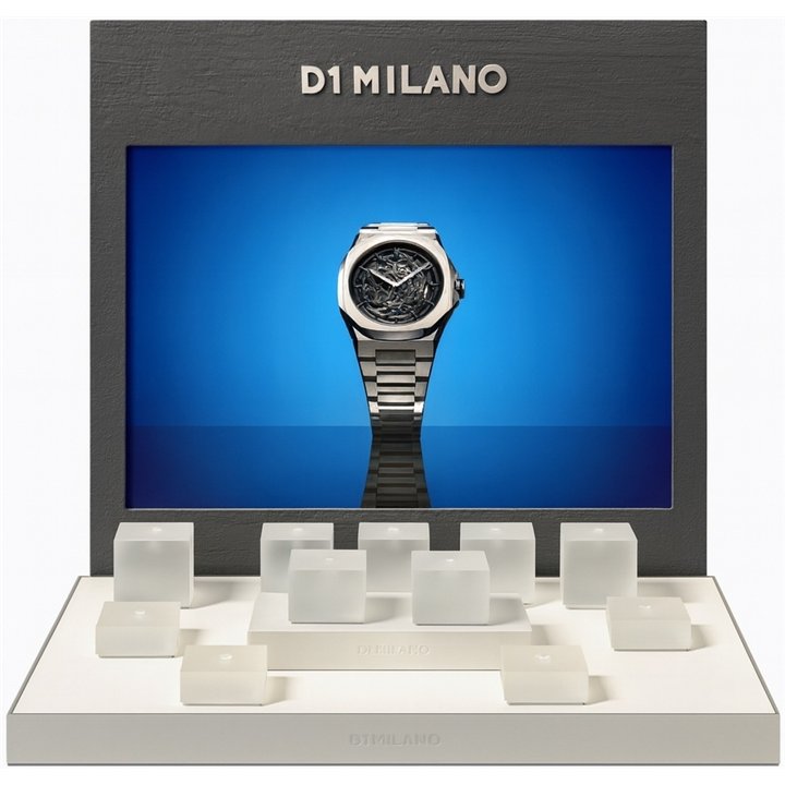 D1 MILANO 11 WATCHES OFFICIAL DISPLAY - 45 x 45 x 30 cm - WW.DSPVMWDH19R2 - Teknashop Ltd