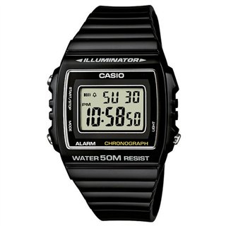 CASIO TIMELESS COLLECTION Mod. SPORT ILLUMINATOR WR 50M, ALARM, CHRONOGRAPH - BLACK - WW.W-215H-1AVDF - Teknashop Ltd