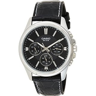 CASIO Mod. DAY DATE MULTIFUNCTION, LEATHER - BLACK - WW.MTP-1375L-1AVDF - Teknashop Ltd
