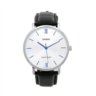 CASIO COLLECTION Mod. MINIMAL, LEATHER - BLACK - WW.MTP-VT01L-7B1UDF - Teknashop Ltd