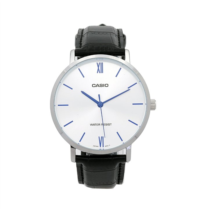 CASIO COLLECTION Mod. MINIMAL, LEATHER - BLACK - WW.MTP-VT01L-7B1UDF - Teknashop Ltd