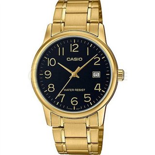 CASIO COLLECTION Mod. LADY DATE, GOLD - BLACK - WW.LTP-V002G-1BUDF - Teknashop Ltd