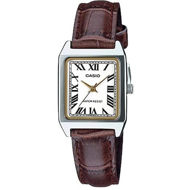 CASIO COLLECTION Mod. LADY TANK, ALLOY, LEATHER - WHITE - WW.LTP-V007L-7B2UDF - Teknashop Ltd