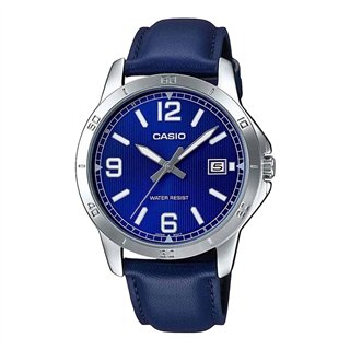 CASIO COLLECTION Mod. CASUAL DATE, LEATHER - BLUE - WW.MTP-V004L-2BUDF - Teknashop Ltd