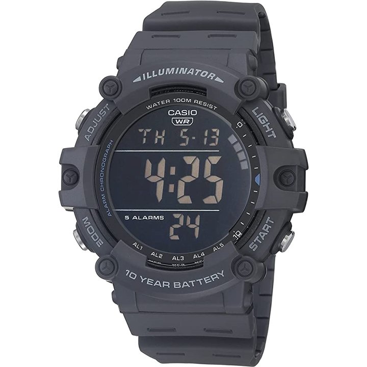 CASIO SPORT Mod. DIVER - ILLUMINATOR WORLDTIME 10 YEARS BATTERY - GREY - WW.AE-1500WH-8BVCF - Teknashop Ltd