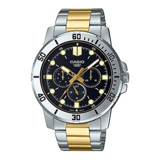 CASIO COLLECTION Mod. DIVER MULTIFUCTION STEEL&GOLD - BLACK - WW.MTP-VD300SG-1EUDF - Teknashop Ltd