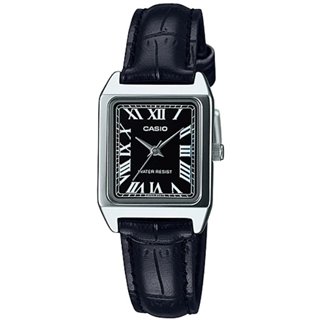 CASIO COLLECTION Mod. LADY TANK, ALLOY, LEATHER - BLACK - WW.LTP-V007L-1BUDF - Teknashop Ltd