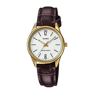 CASIO COLLECTION Mod. ONLY TIME LADY, LEATHER - WHITE - WW.LTP-V005GL-7BUDF - Teknashop Ltd