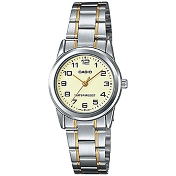 CASIO COLLECTION Mod. LADY 3H - CHAMPAGNE - WW.LTP-V001SG-9BUDF - Teknashop Ltd