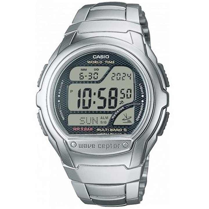 CASIO WAVE CEPTOR - WORLD TIME, RADIO CONTROLLED, Radio signal receiver (EU - USA  - Japan) - WW.WV-58RD-1AEF - Teknashop Ltd