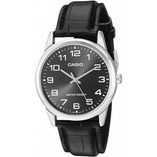 CASIO COLLECTION Mod. ONLY TIME, LEATHER - BLACK - WW.MTP-V001L-1BUDF - Teknashop Ltd